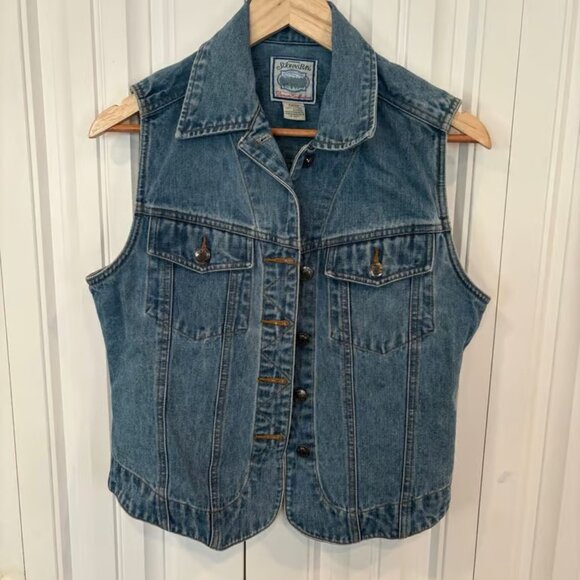 St. John’s Bay Denim Vest Size Small - Picture 1 of 6
